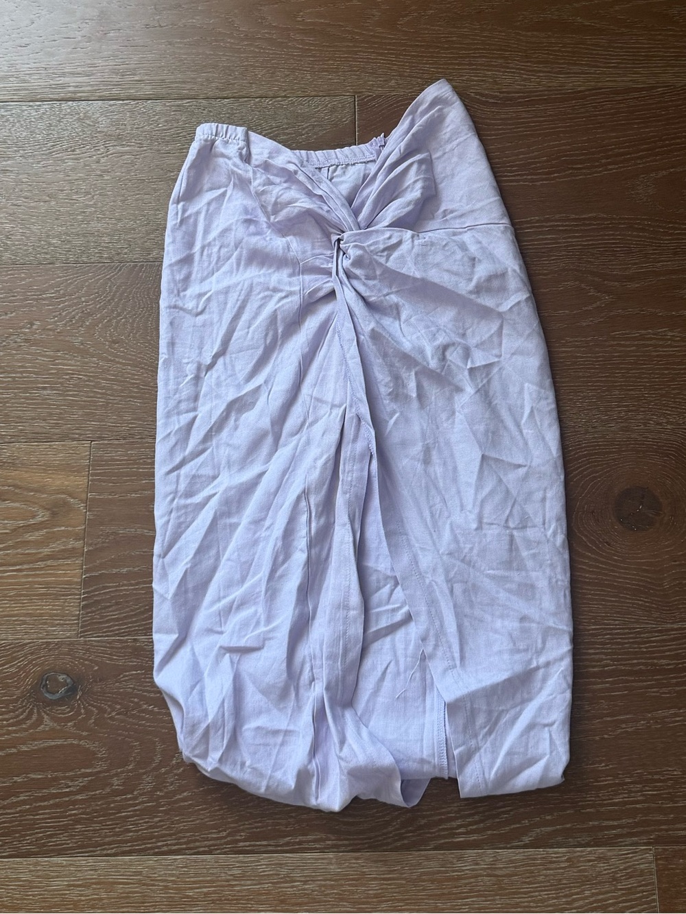 Knot-Front Light Lavender Skirt